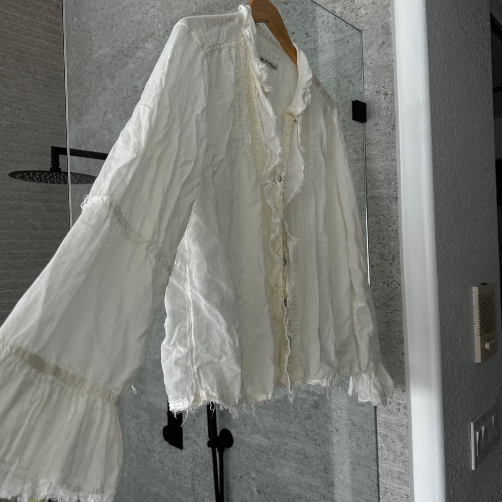 We The Free White Blouse